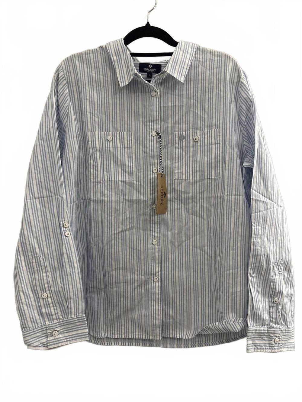 Sperry L Lightblue Roll-tab Button-up - NWT